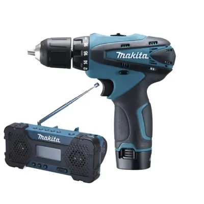  Купить  Дрели Набор инструментов Makita DK1200 (дрель-шуруповерт, радио) в Одессе купить в интернет-магазине strojtehnika.od.ua 