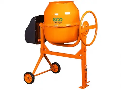  Купить  Бетономешалки Бетоносмеситель ECO CM-125 (цельный сварной барабан, педаль для опрокидывания) в Одессе купить в интернет-магазине strojtehnika.od.ua 