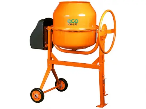  Купить  Бетономешалки Бетоносмеситель ECO CM-150 (цельный сварной барабан, педаль для опрокидывания) в Одессе купить в интернет-магазине strojtehnika.od.ua 