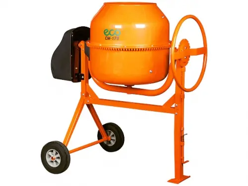  Купить  Бетономешалки Бетоносмеситель ECO CM-170 (цельный сварной барабан, педаль для опрокидывания) в Одессе купить в интернет-магазине strojtehnika.od.ua 